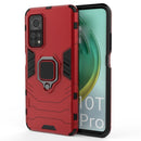 For Xiaomi Mi 10T Pro 5G Shockproof PC + TPU Protective Case with Magnetic Ring Holder(Red)