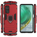 For Xiaomi Mi 10T Pro 5G Shockproof PC + TPU Protective Case with Magnetic Ring Holder(Red)