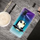 For OPPO A52 / A72 / A92 Colored Drawing Clear TPU Cover Protective Cases(Penguin)