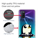For OPPO A52 / A72 / A92 Colored Drawing Clear TPU Cover Protective Cases(Penguin)