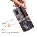 For OPPO A52 / A72 / A92 Colored Drawing Clear TPU Cover Protective Cases(Reflection Cat Tiger)