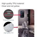 For OPPO A52 / A72 / A92 Colored Drawing Clear TPU Cover Protective Cases(Reflection Cat Tiger)