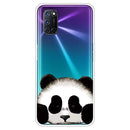 For OPPO A52 / A72 / A92 Colored Drawing Clear TPU Cover Protective Cases(Hug Face Bear)