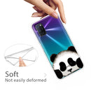 For OPPO A52 / A72 / A92 Colored Drawing Clear TPU Cover Protective Cases(Hug Face Bear)