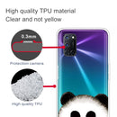 For OPPO A52 / A72 / A92 Colored Drawing Clear TPU Cover Protective Cases(Hug Face Bear)