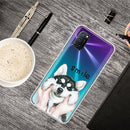 For OPPO A52 / A72 / A92 Colored Drawing Clear TPU Cover Protective Cases(Pinch Face Dog)