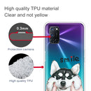 For OPPO A52 / A72 / A92 Colored Drawing Clear TPU Cover Protective Cases(Pinch Face Dog)