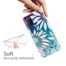 For OPPO A52 / A72 / A92 Colored Drawing Clear TPU Cover Protective Cases(Pink Green Flower)