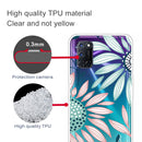 For OPPO A52 / A72 / A92 Colored Drawing Clear TPU Cover Protective Cases(Pink Green Flower)