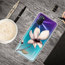 For OPPO A52 / A72 / A92 Colored Drawing Clear TPU Cover Protective Cases(A Lotus)