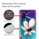 For OPPO A52 / A72 / A92 Colored Drawing Clear TPU Cover Protective Cases(A Lotus)