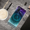 For OPPO A52 / A72 / A92 Colored Drawing Clear TPU Cover Protective Cases(Mandala)