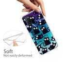 For OPPO A52 / A72 / A92 Colored Drawing Clear TPU Cover Protective Cases(Funny Cat)