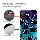 For OPPO A52 / A72 / A92 Colored Drawing Clear TPU Cover Protective Cases(Funny Cat)