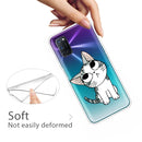 For OPPO A52 / A72 / A92 Colored Drawing Clear TPU Cover Protective Cases(Tilted Head Cat)