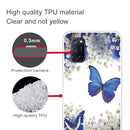 For OPPO A52 / A72 / A92 Colored Drawing Clear TPU Cover Protective Cases(Butterfly)