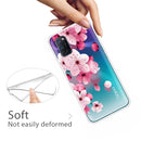 For OPPO A52 / A72 / A92 Colored Drawing Clear TPU Cover Protective Cases(Cherry Blossoms)