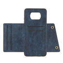 For Xiaomi Poco X3 Double Buckle PU + TPU Shockproof Magnetic Protective Case with Card Slots & Holder(Blue)