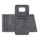 For Xiaomi Poco X3 Double Buckle PU + TPU Shockproof Magnetic Protective Case with Card Slots & Holder(Grey)