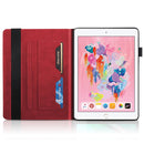Life Tree Series Horizontal Flip Leather Case with Holder & Card Slots & Pen Slot & Sleep / Wake-up Function For iPad 9.7 (2018) / (2017)(Red)
