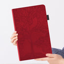 Life Tree Series Horizontal Flip Leather Case with Holder & Card Slots & Pen Slot & Sleep / Wake-up Function For iPad 9.7 (2018) / (2017)(Red)