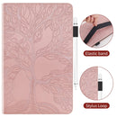 Life Tree Series Horizontal Flip Leather Case with Holder & Card Slots & Pen Slot & Sleep / Wake-up Function For iPad 9.7 (2018) / (2017)(Rose Gold)