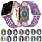 Two-tone Silicone Watch Band For Apple Watch Series 7 41mm / 6 & SE & 5 & 4 40mm / 3 & 2 & 1 38mm(White Pink)