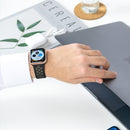 Two-tone Silicone Watch Band For Apple Watch Series 7 41mm / 6 & SE & 5 & 4 40mm / 3 & 2 & 1 38mm(Black Blue)