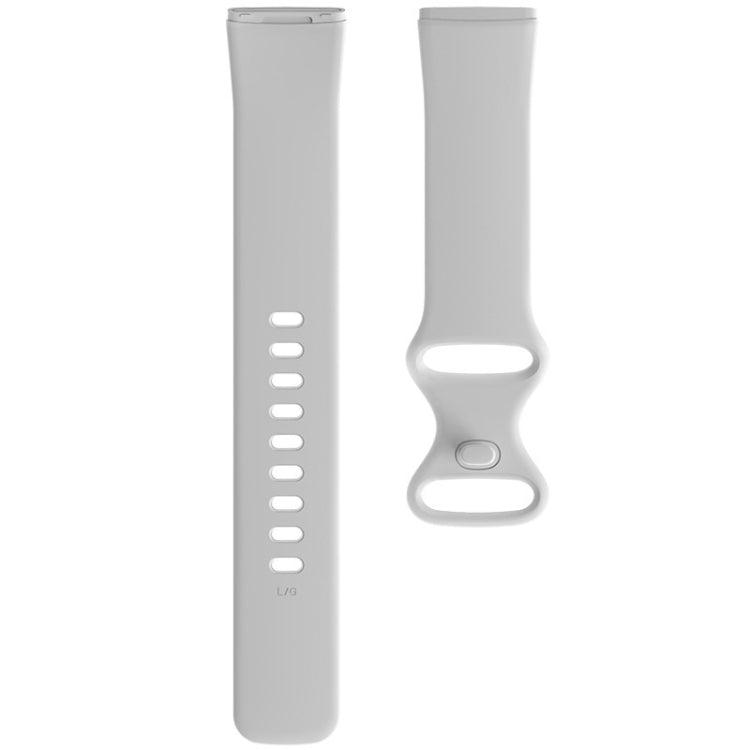 For Fitbit Versa 3 / Sense Silicone Watch Band, Size: S(White)