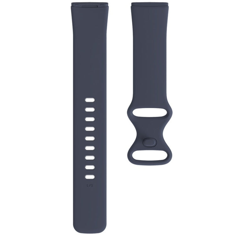 For Fitbit Versa 3 / Sense Silicone Watch Band, Size: S(Blue Grey)