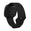 For Fitbit Versa 3 / Sense Silicone Watch Band, Size: S(Purple Red)