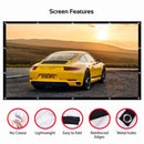 Simple Folding Thin Polyester Projector Film Curtain, Size:72 inch (16:9) Projection Area: 159x90cm
