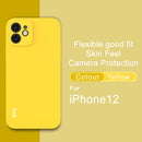 IMAK UC-2 Series Shockproof Full Coverage Soft TPU Case For iPhone 12(Yellow)
