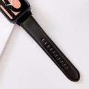 For OPPO Watch 46mm Plain Weave Leather Watch Band(Black)