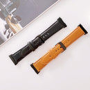 For OPPO Watch 46mm Plain Weave Leather Watch Band(Black)