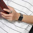 Two-tone Silicone Watch Band For Apple Watch Series 7 45mm / 6 & SE & 5 & 4 44mm / 3 & 2 & 1 42mm(Purple Light Pink)
