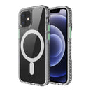 Magnetic Shockproof PC+ TPU Magsafe Case with Removable Color Button For iPhone 12 / 12 Pro(Green)