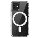 Magnetic Shockproof PC+ TPU Magsafe Case with Removable Color Button For iPhone 12 / 12 Pro(Green)