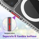 Magnetic Shockproof PC+ TPU Magsafe Case with Removable Color Button For iPhone 12 / 12 Pro(Green)