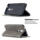 For Nokia 2.4 Rhombus Texture Horizontal Flip Magnetic Leather Case with Holder & Card Slots(Grey)
