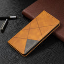 For Nokia 2.4 Rhombus Texture Horizontal Flip Magnetic Leather Case with Holder & Card Slots(Yellow)