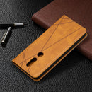For Nokia 2.4 Rhombus Texture Horizontal Flip Magnetic Leather Case with Holder & Card Slots(Yellow)