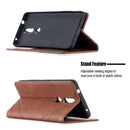 For Nokia 2.4 Rhombus Texture Horizontal Flip Magnetic Leather Case with Holder & Card Slots(Brown)