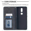For Nokia 2.4 Rhombus Texture Horizontal Flip Magnetic Leather Case with Holder & Card Slots(Black)
