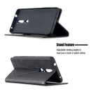 For Nokia 2.4 Rhombus Texture Horizontal Flip Magnetic Leather Case with Holder & Card Slots(Black)