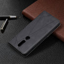 For Nokia 2.4 Rhombus Texture Horizontal Flip Magnetic Leather Case with Holder & Card Slots(Black)