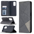 For Xiaomi Mi 10T / 10 Pro 5G Rhombus Texture Horizontal Flip Magnetic Leather Case with Holder & Card Slots(Black)