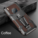 For Huawei Y9a Armor Warrior Shockproof PC + TPU Protective Case(Coffee)