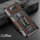 For Xiaomi Poco X3 / Poco X3 FNC / X3 Pro Armor Warrior Shockproof PC + TPU Protective Case(Coffee)