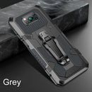 For Xiaomi Poco X3 / Poco X3 FNC / X3 Pro Armor Warrior Shockproof PC + TPU Protective Case(Grey)